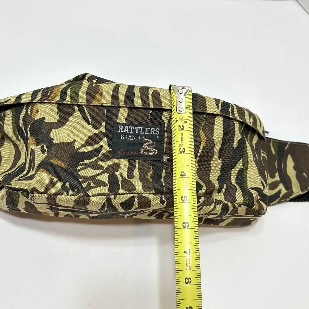 Vintage 80s 90s Rattlers Brand x Ducks Unlimited Tiger Stripe Camo Fanny Pack